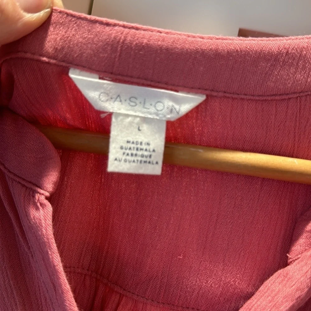 Caslon Oversized Rayon Blouse Blush Size large NWT - Picture 2 of 10